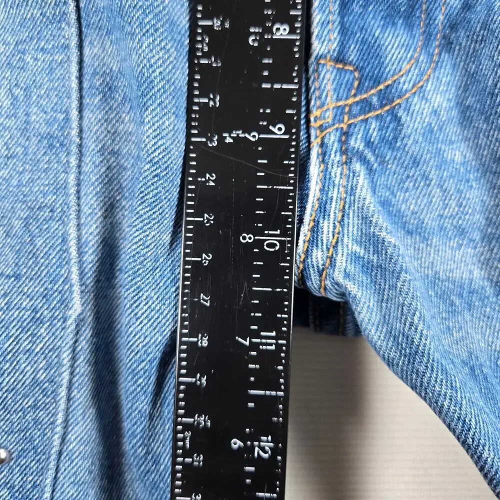 Levi's 501‎ Premium Studded Original Fit Distressed Denim Jeans Size 34